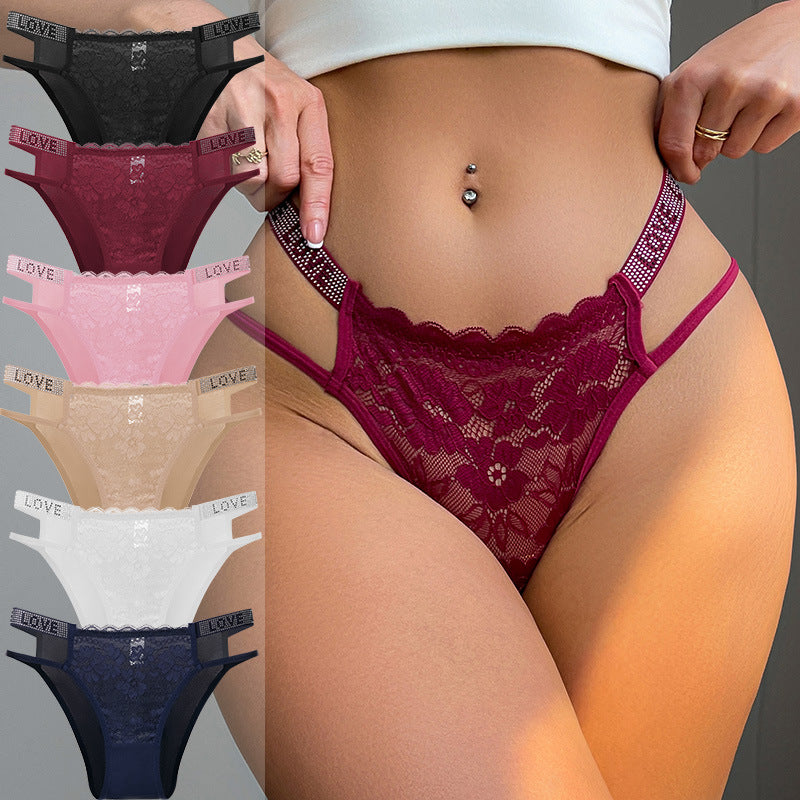 Diamond Lace Ice Silk Thong(Buy 1, get 2 free)