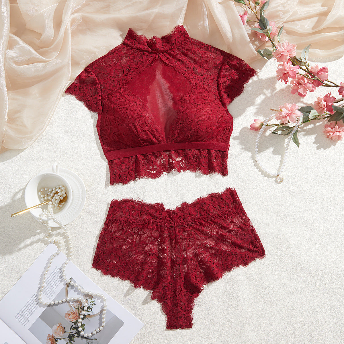 Lace Chic Two Piece Lingerie Set