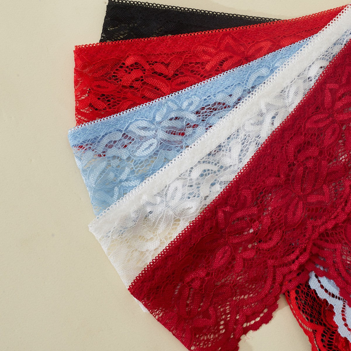 Lace Crotchless Panty Set 5-Colors(Buy 1, get 2 free)