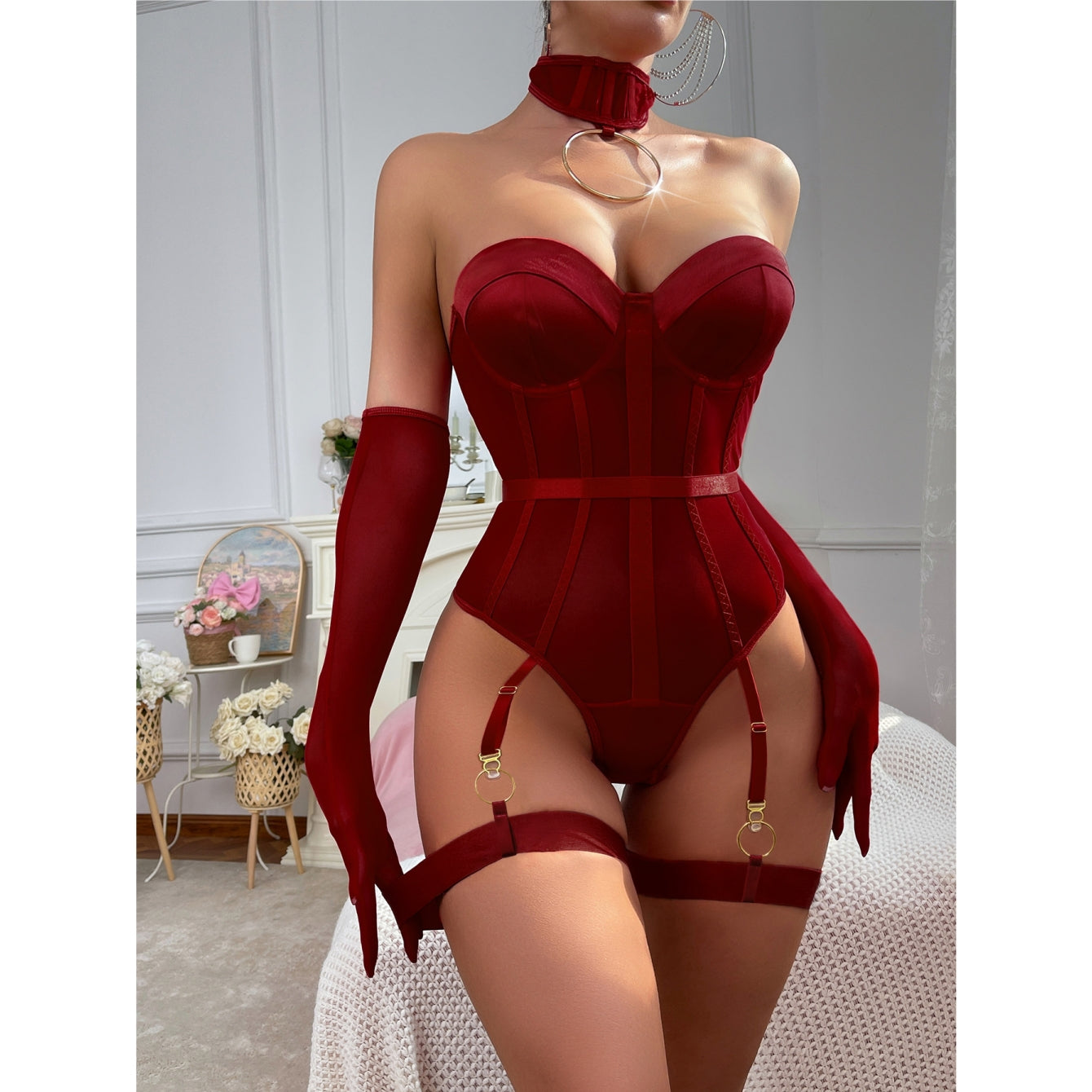 Sheer Mesh Shaping Bodysuit