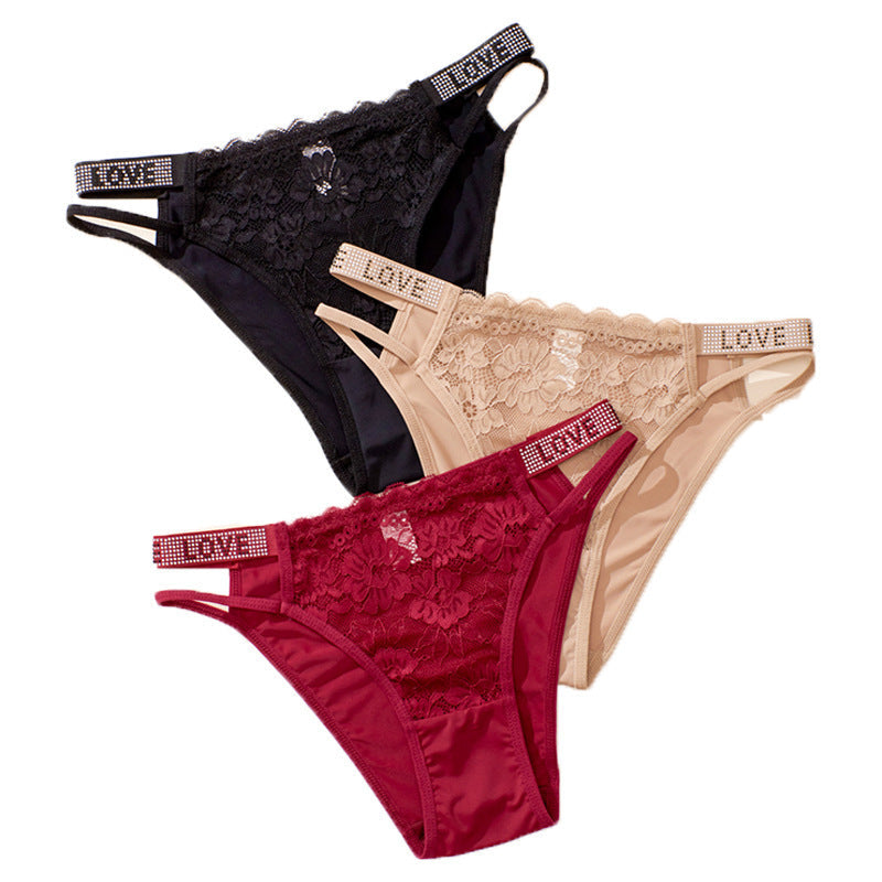 Diamond Lace Ice Silk Thong(Buy 1, get 2 free)