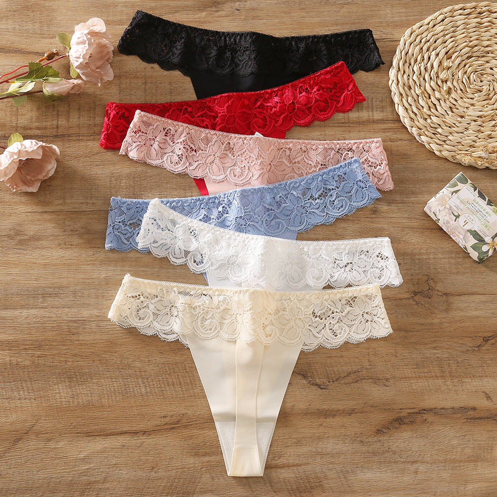 Delicate Lace Seamless Thong(Buy 1, get 2 free)
