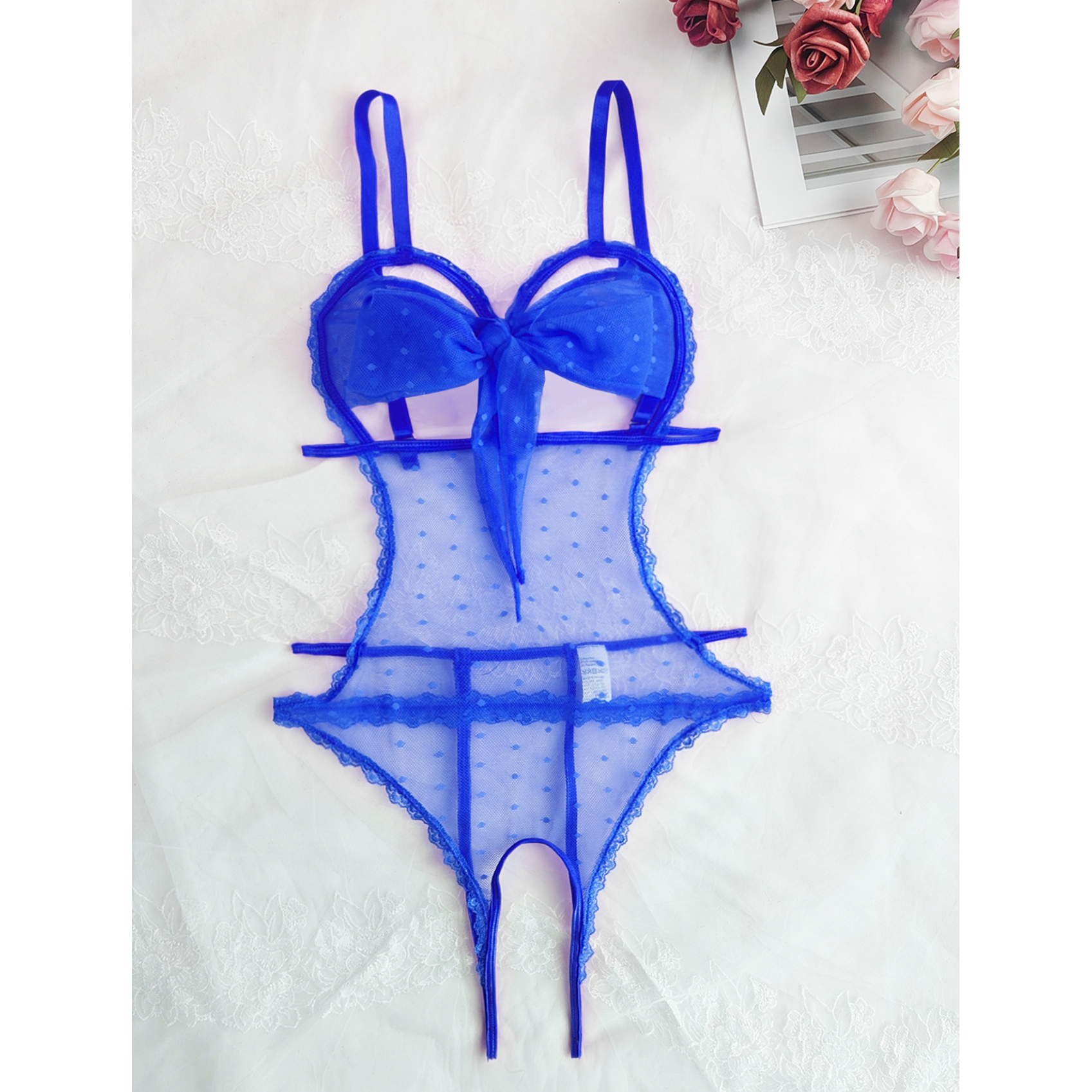 Extreme Sheer Bow Tie Bodysuit