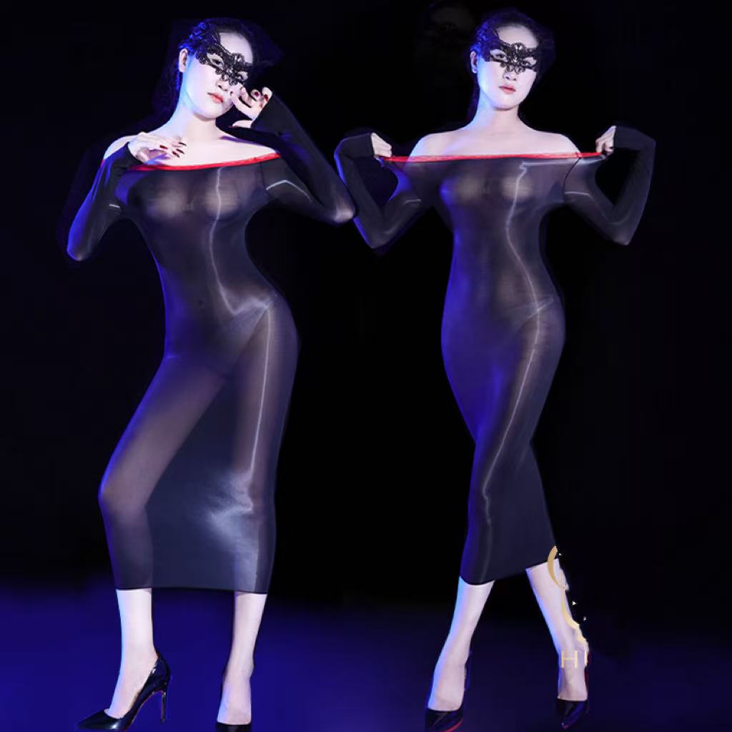 One-shoulder five-finger full-body pantyhose