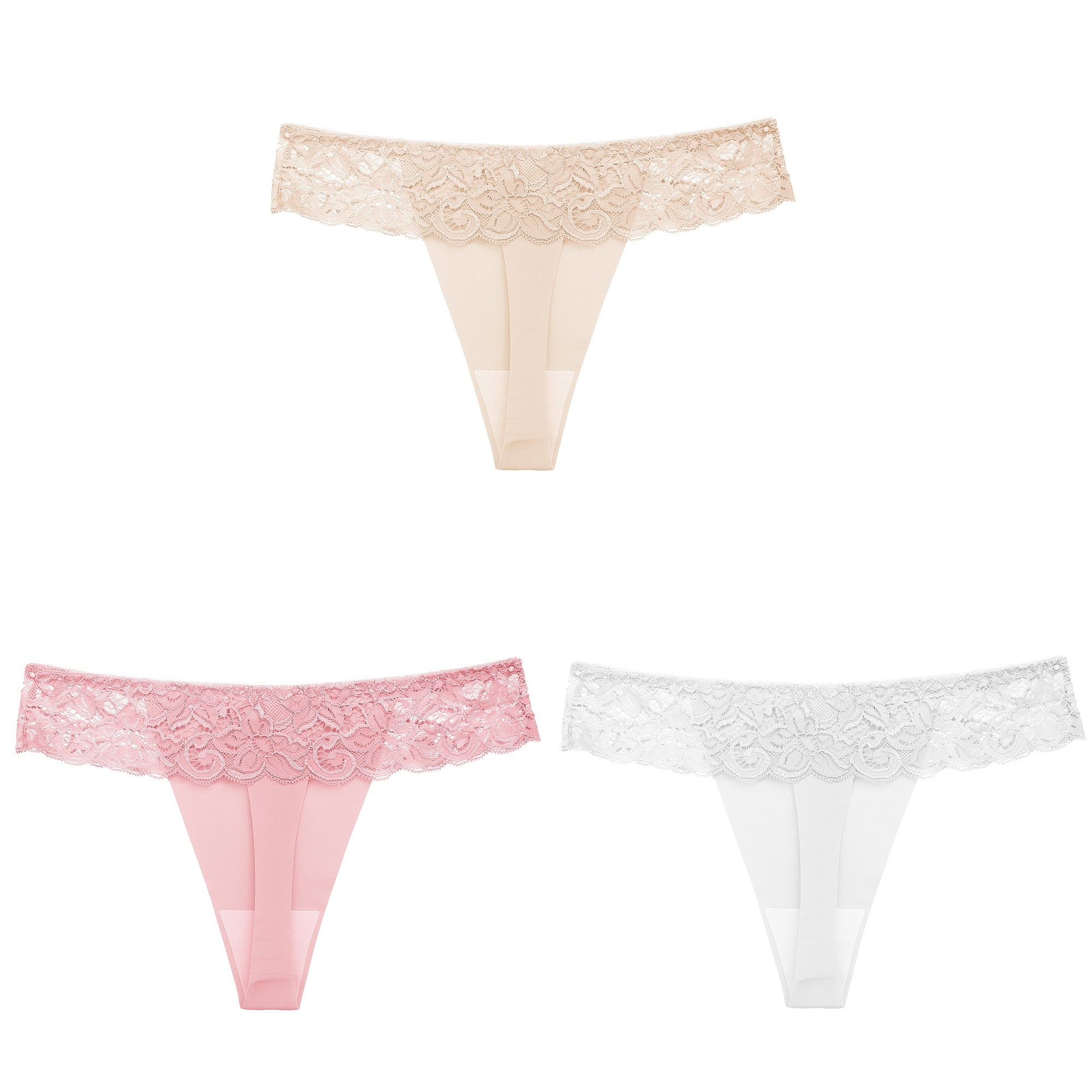 Delicate Lace Seamless Thong(Buy 1, get 2 free)