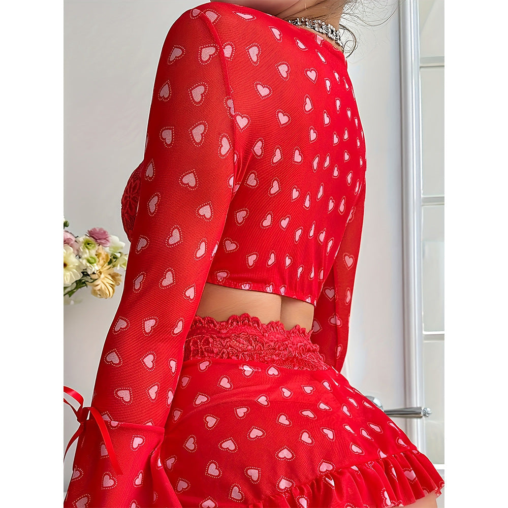 Heart Mesh Three Piece Set