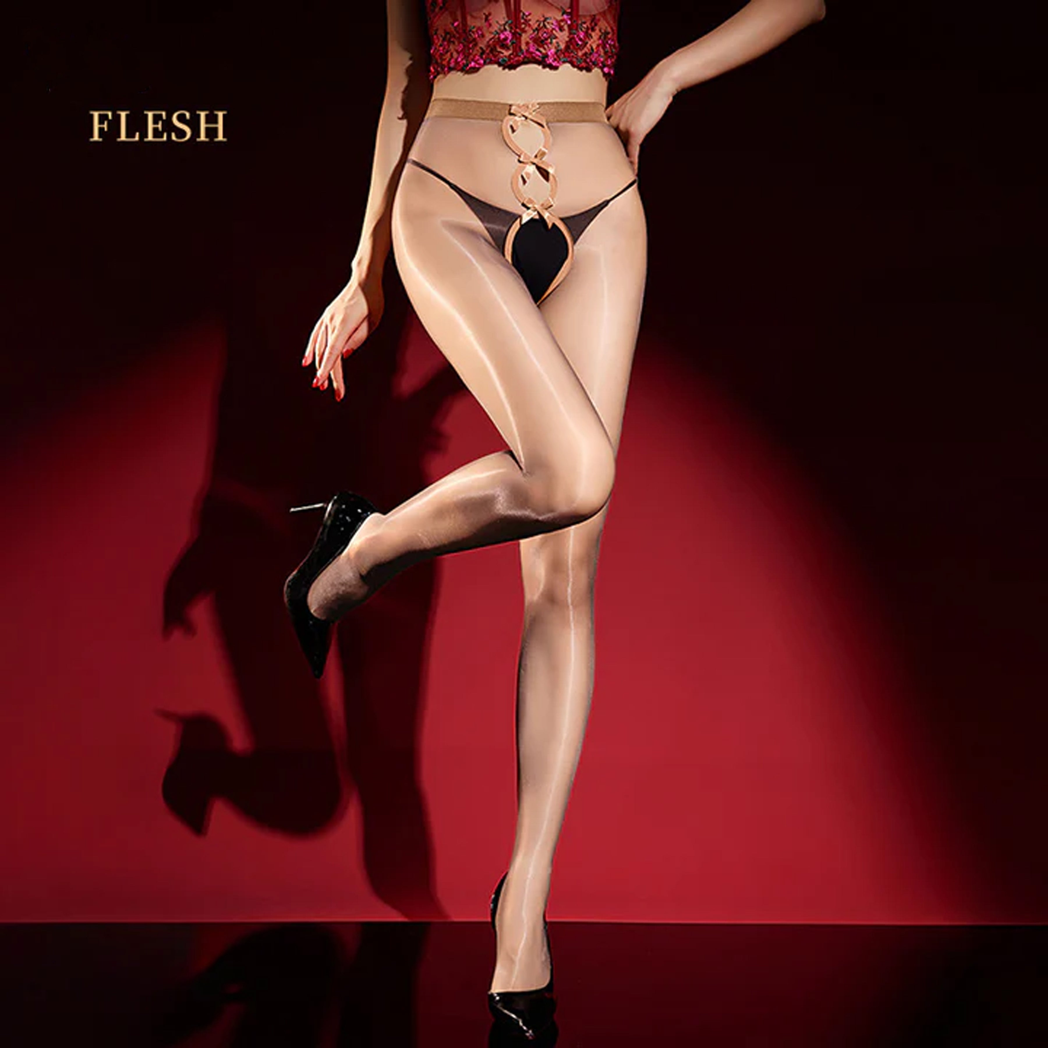 Open crotch stockings sexy temptation