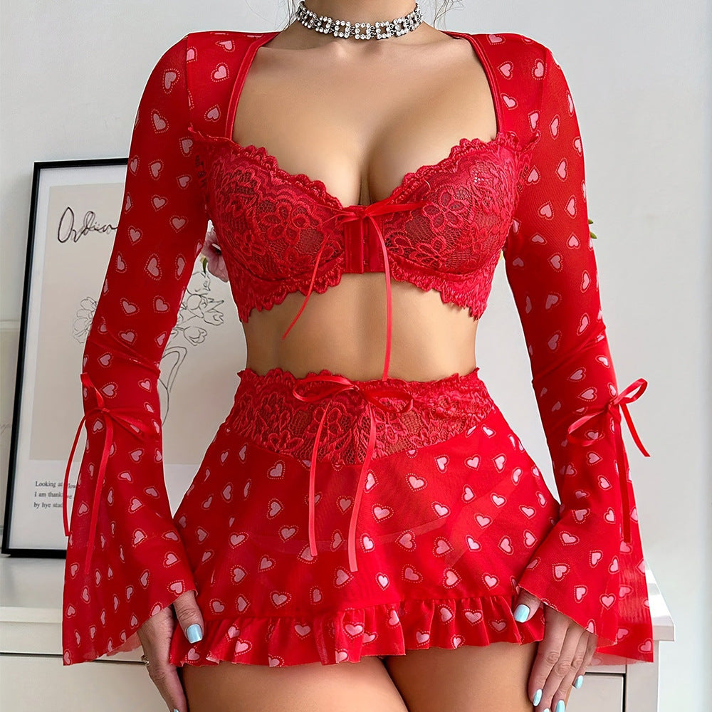 Heart Mesh Three Piece Set
