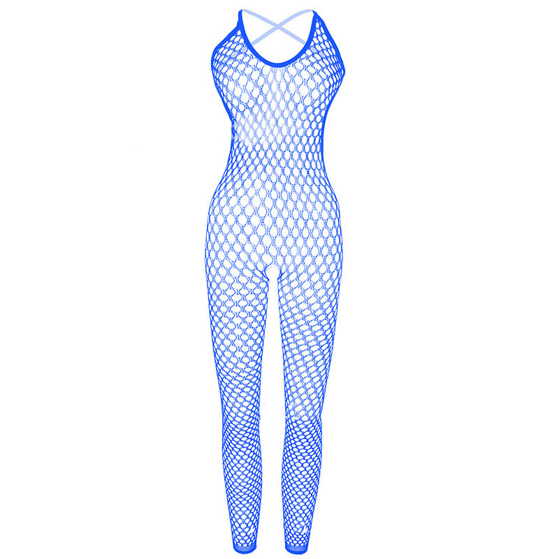 Rose Lace Sexy See-Through Hollow Mesh Bodysuit