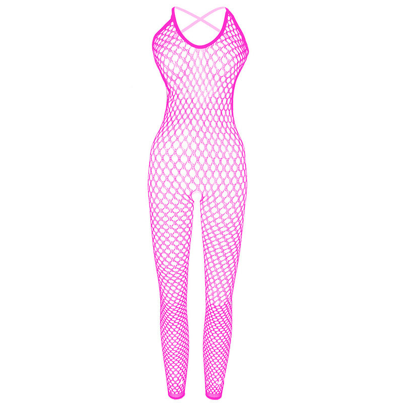 Rose Lace Sexy See-Through Hollow Mesh Bodysuit