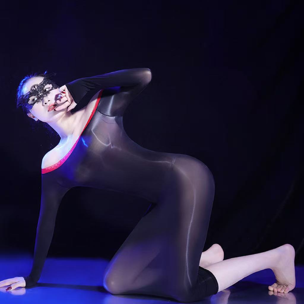 One-shoulder five-finger full-body pantyhose