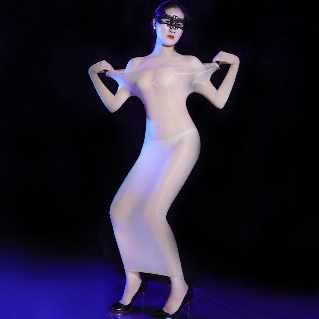 One-shoulder five-finger full-body pantyhose