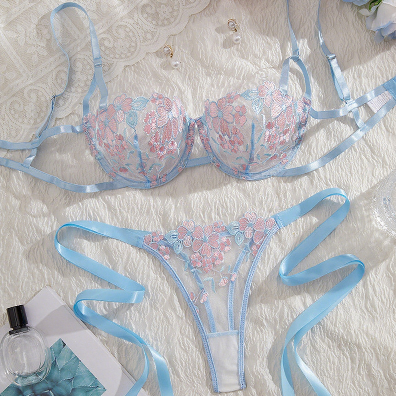 Lace Push Up Bra Set