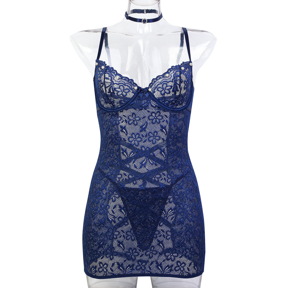 Sheer Lace Bodycon Lingerie Dress