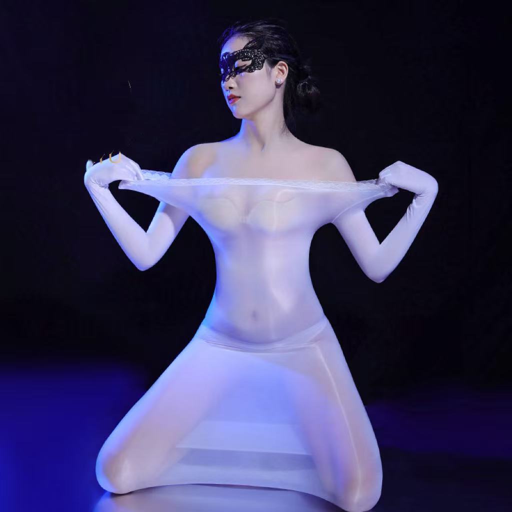 One-shoulder five-finger full-body pantyhose