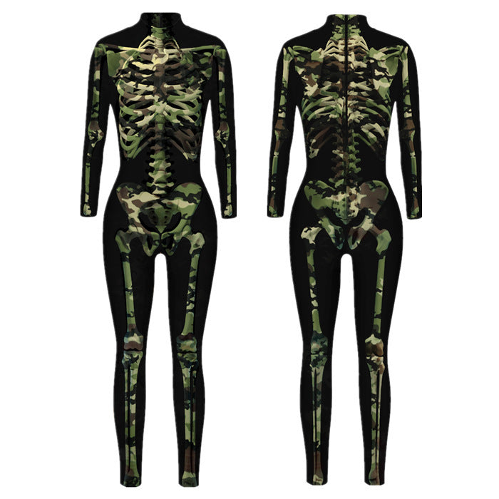 New Halloween skull colorful 3D digital printing leggings