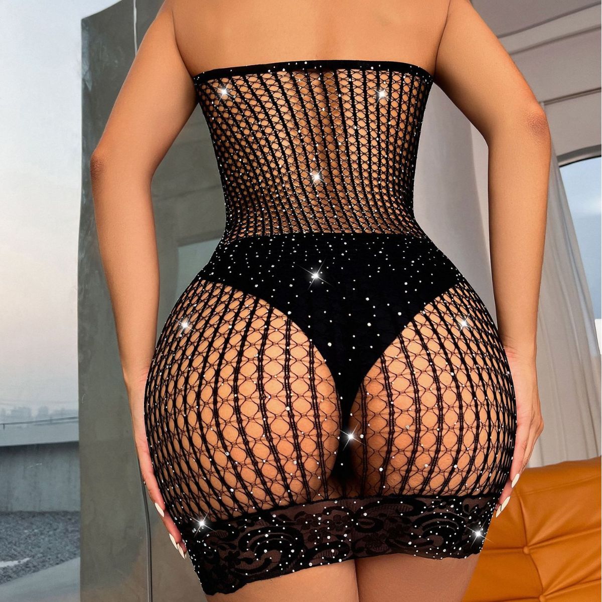 New hot selling diamond hip skirt fishnet stockings