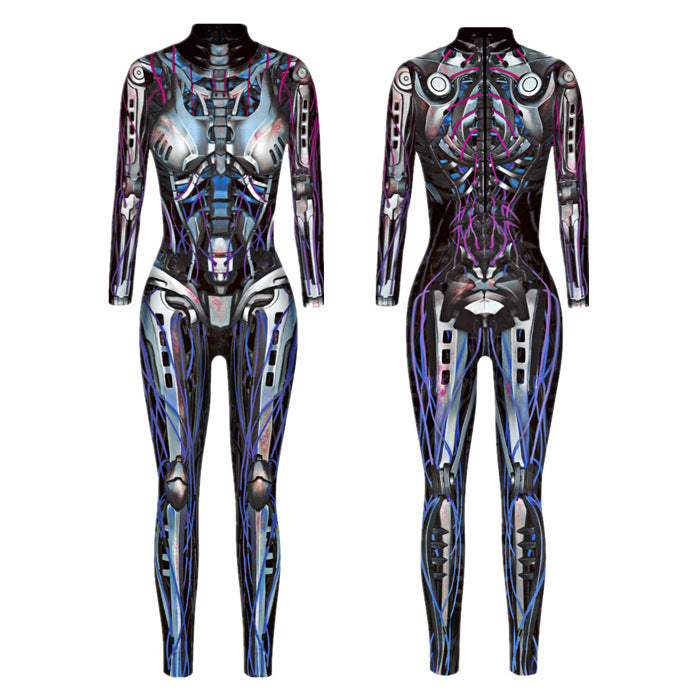 New Halloween skull colorful 3D digital printing leggings