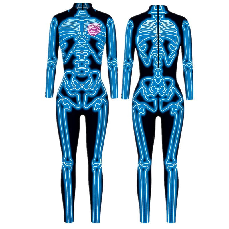 New Halloween skull colorful 3D digital printing leggings