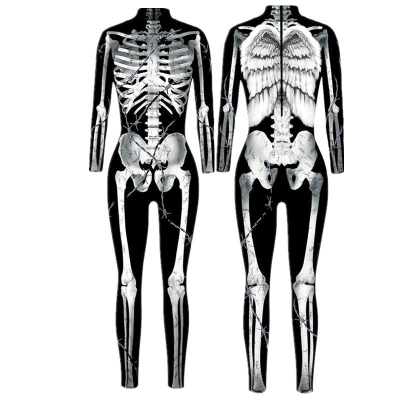 New Halloween skull colorful 3D digital printing leggings