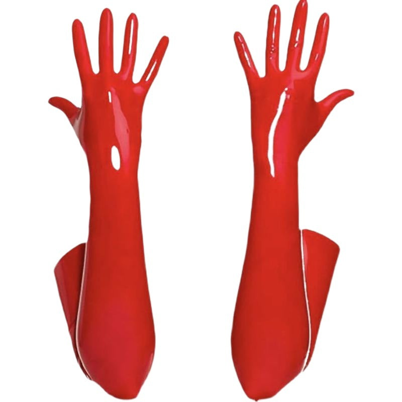 Women's nightclub long gloves set