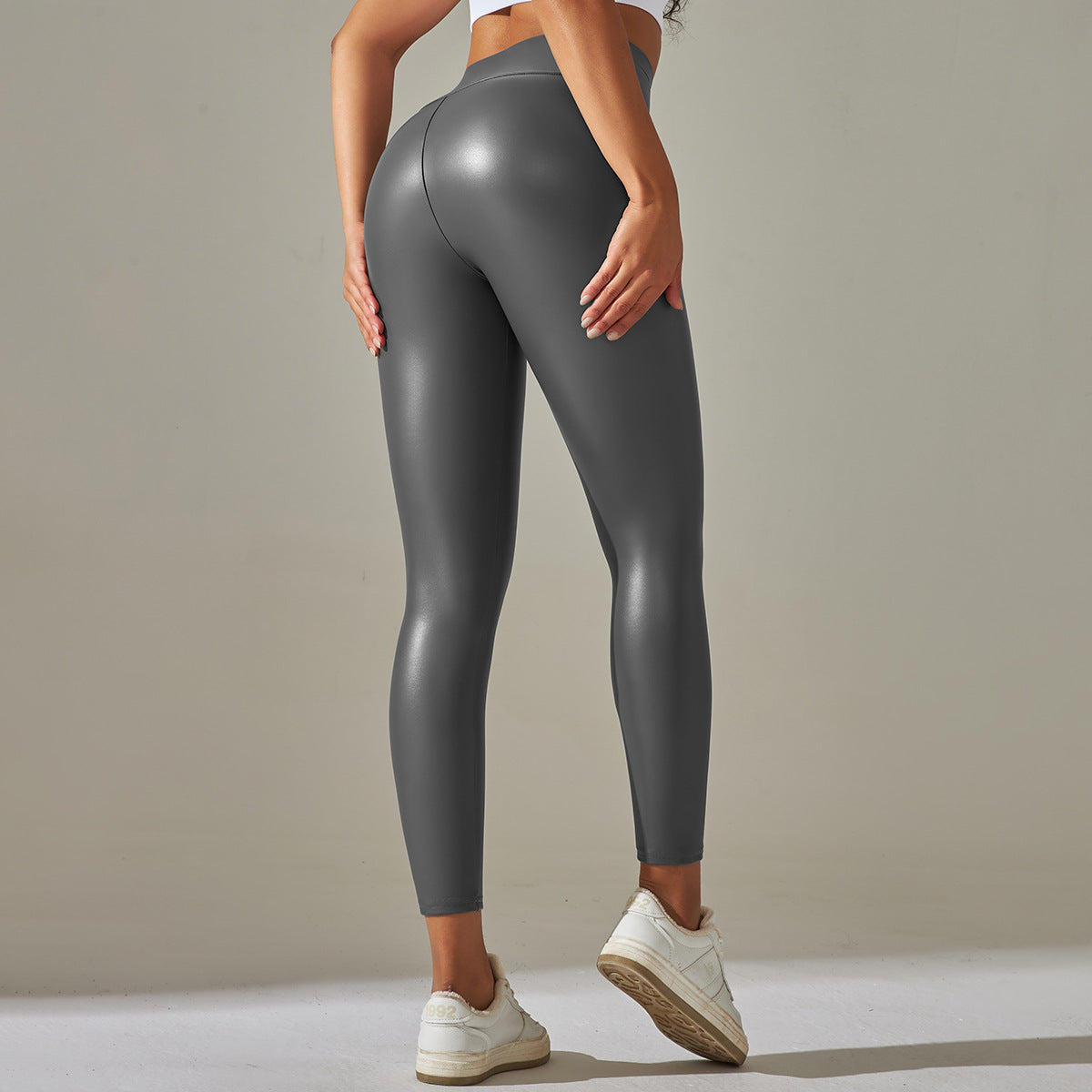 Sexy PU leggings plus size thin leather pants