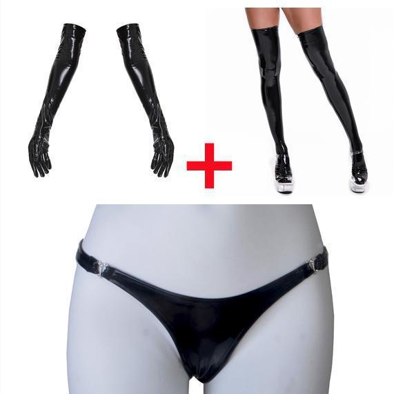 Women's nightclub long gloves set