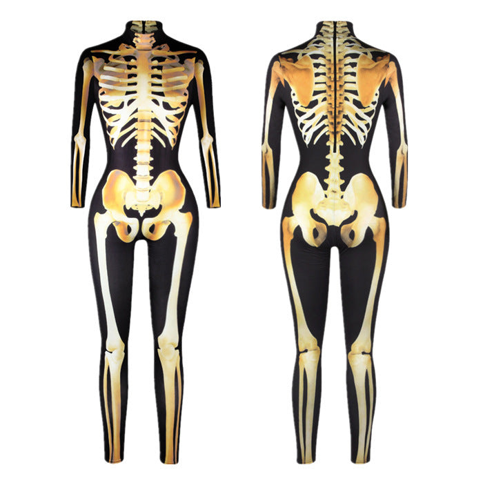 New Halloween skull colorful 3D digital printing leggings