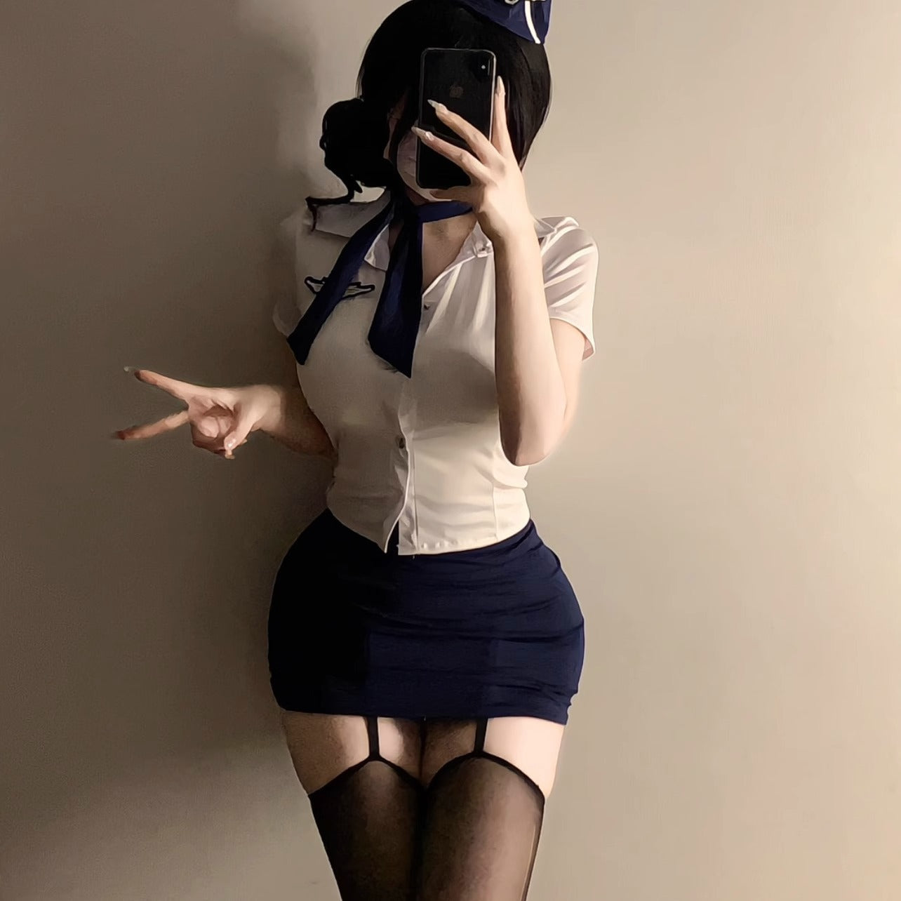 Sexy lingerie stewardess uniform suit secretary outfit