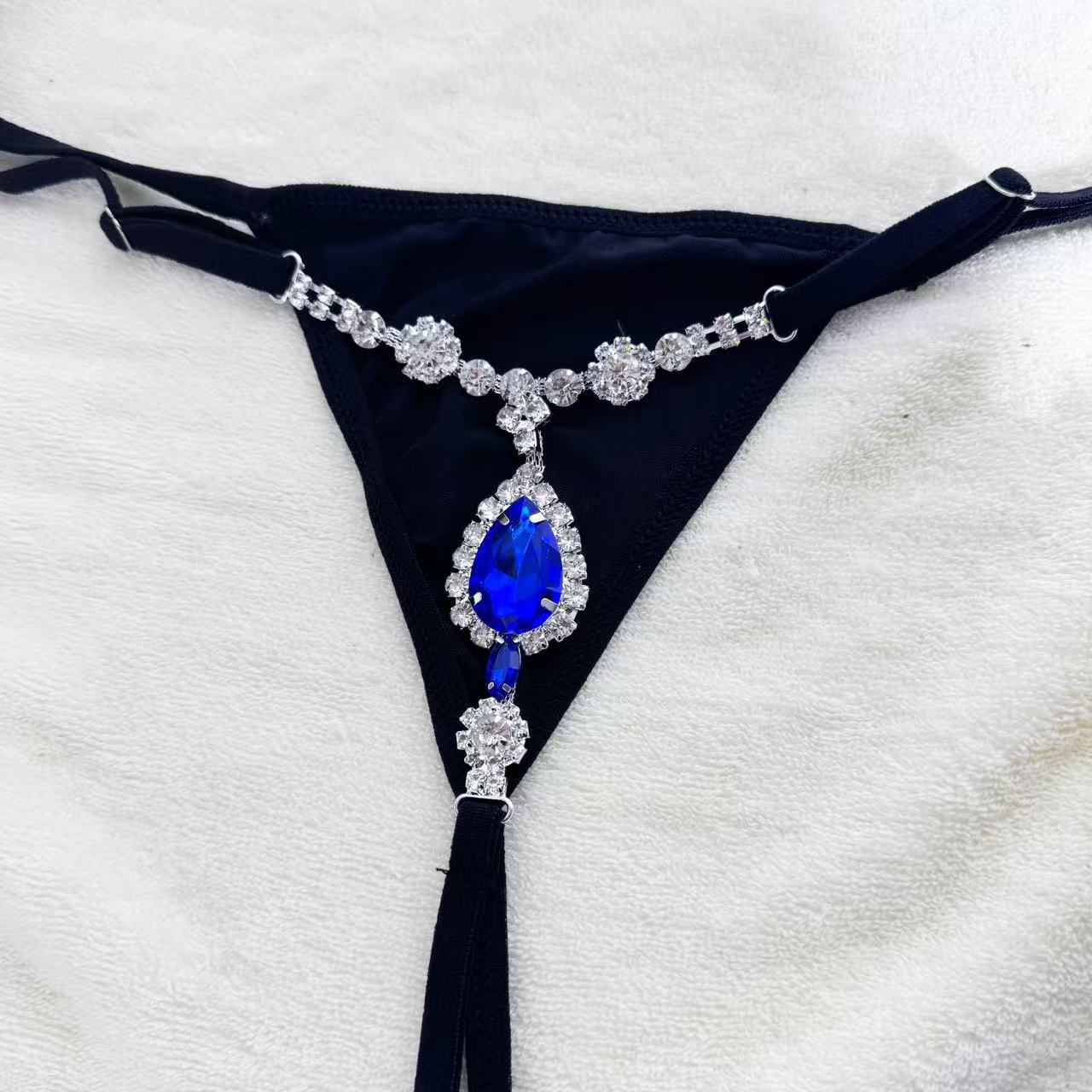 Green Diamond Teardrop Triangle Bikini