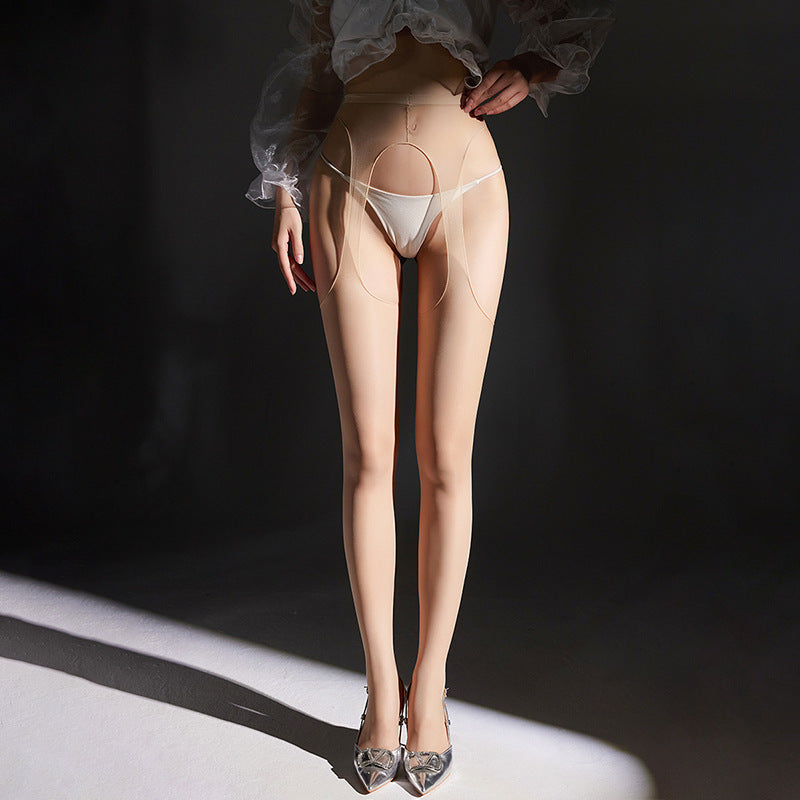 Ultra-thin open crotch sexy stockings