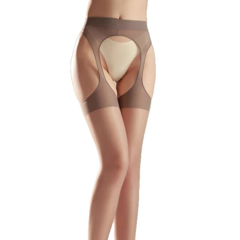 Four-sided hollow sexy legs suspenders ultra-thin socks