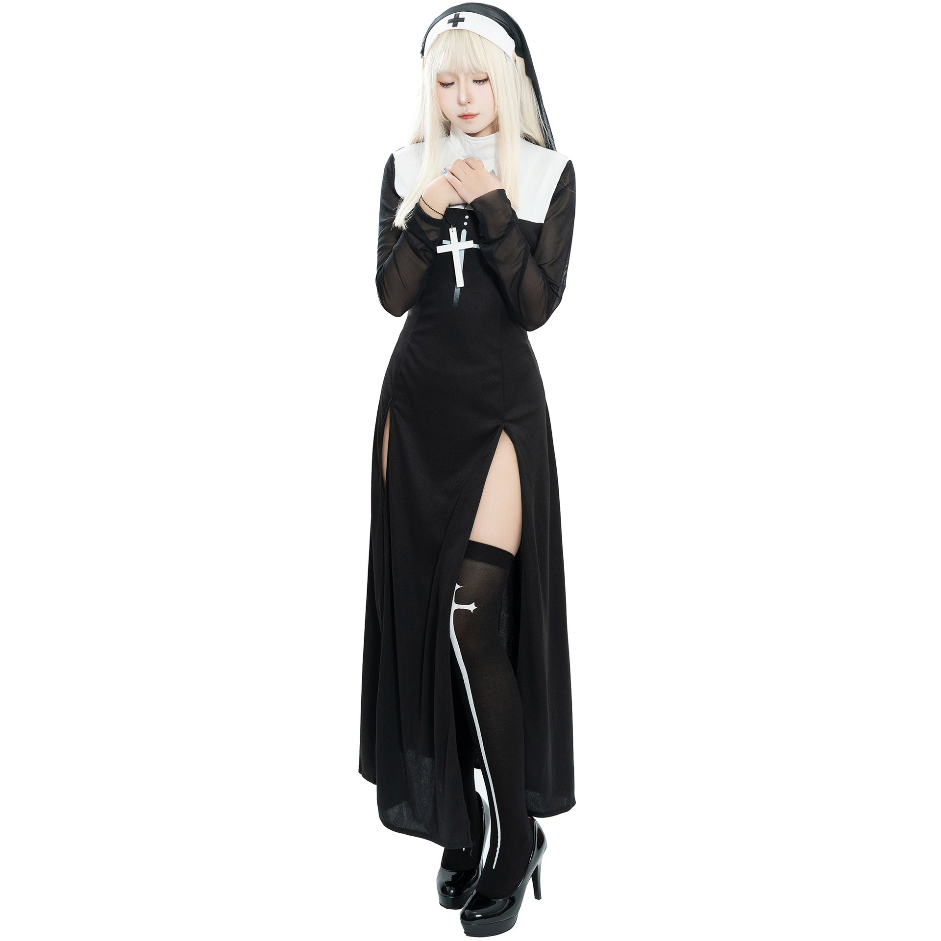 Sister Maria costume role play cos costume cross