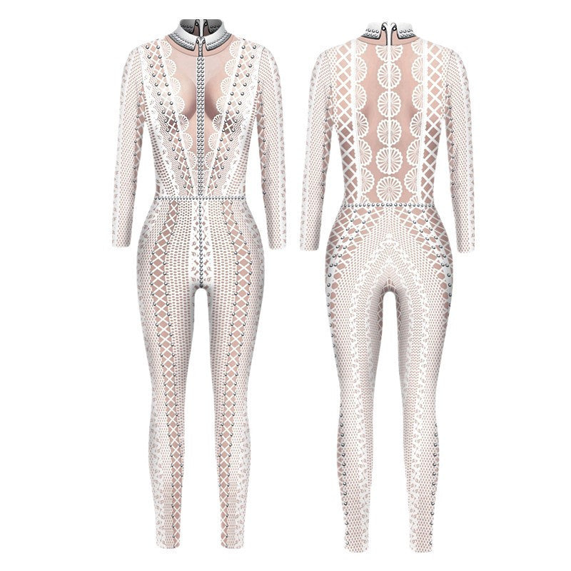 Halloween hot sale exotic pattern digital print long-sleeved leggings