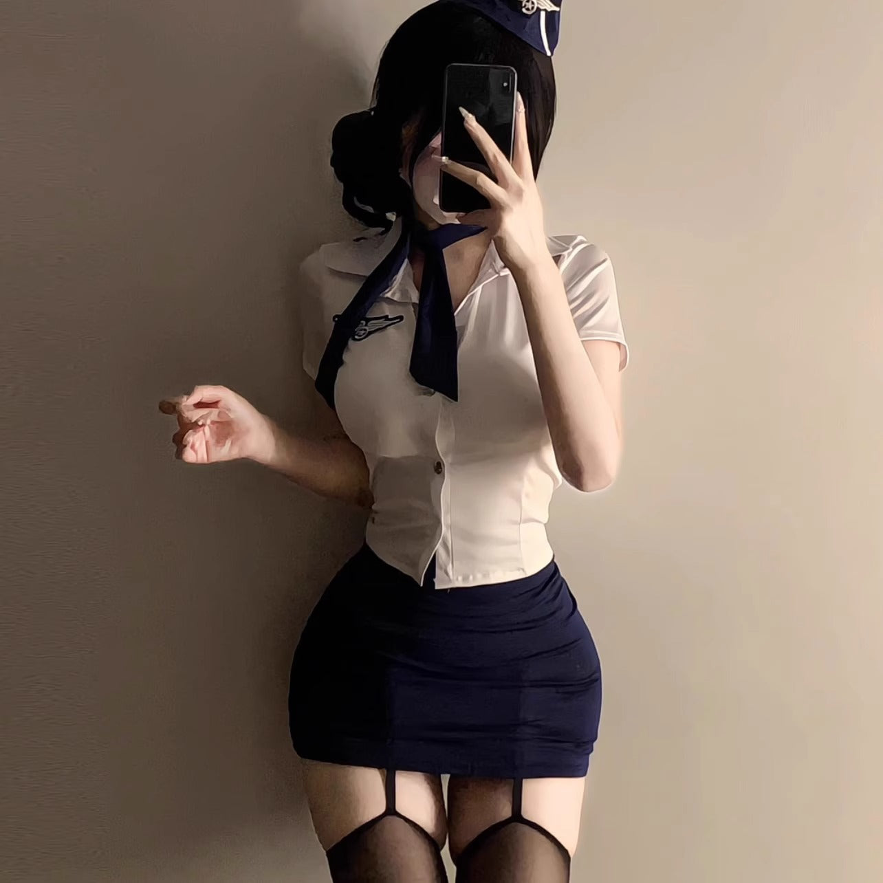 Sexy lingerie stewardess uniform suit secretary outfit