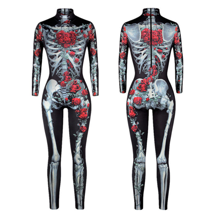 New Halloween skull colorful 3D digital printing leggings