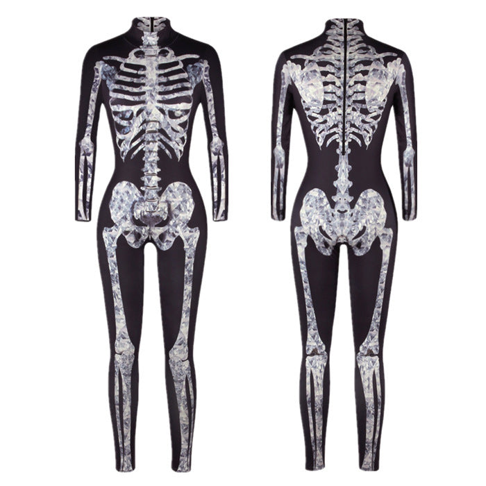 New Halloween skull colorful 3D digital printing leggings