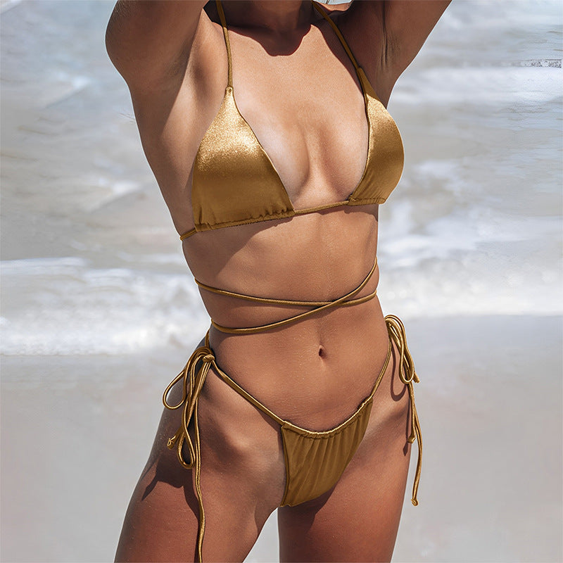 Shiny silk bikini