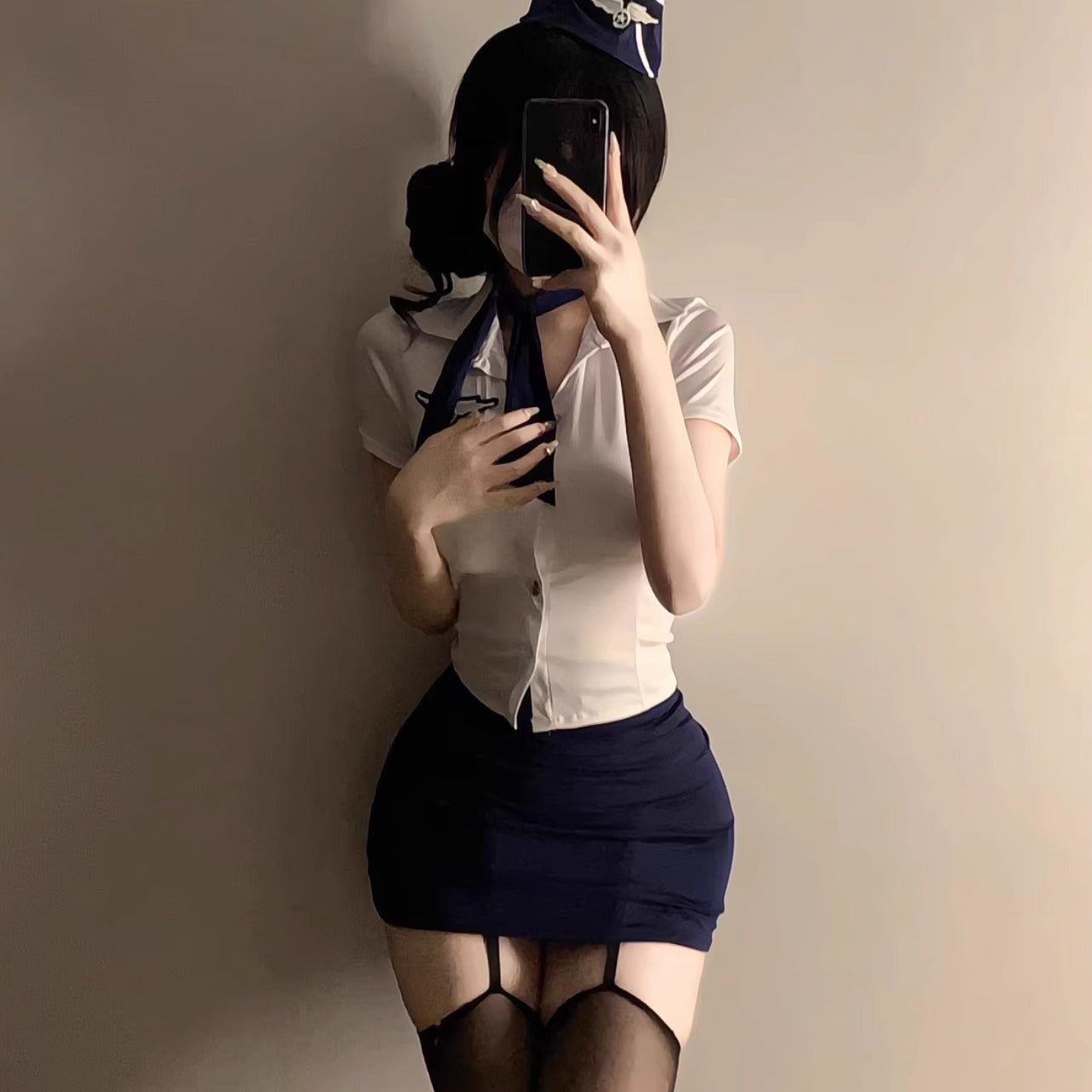 Sexy lingerie stewardess uniform suit secretary outfit