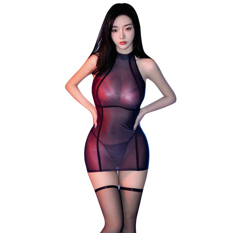 Wild transparent temptation hip dress