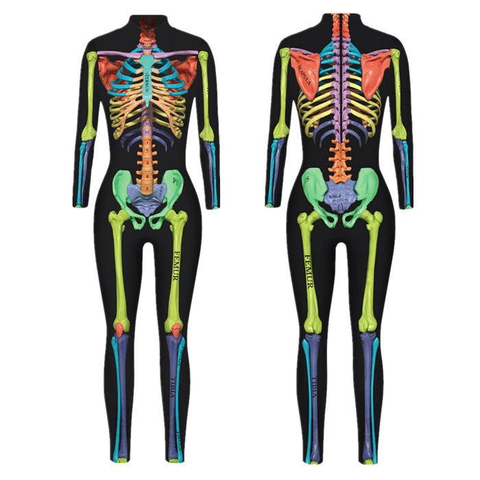 New Halloween skull colorful 3D digital printing leggings