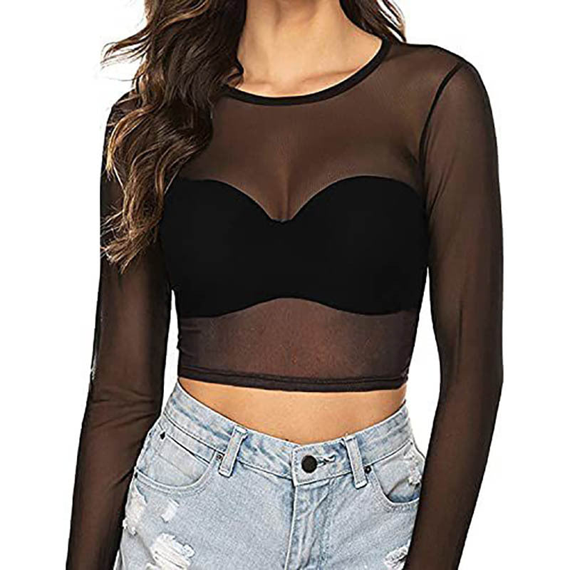 New slim-fit see-through top