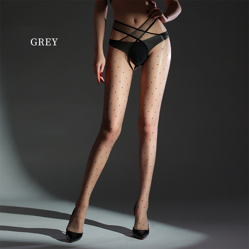 Sheer Desire Polka Dot Crossover Stockings