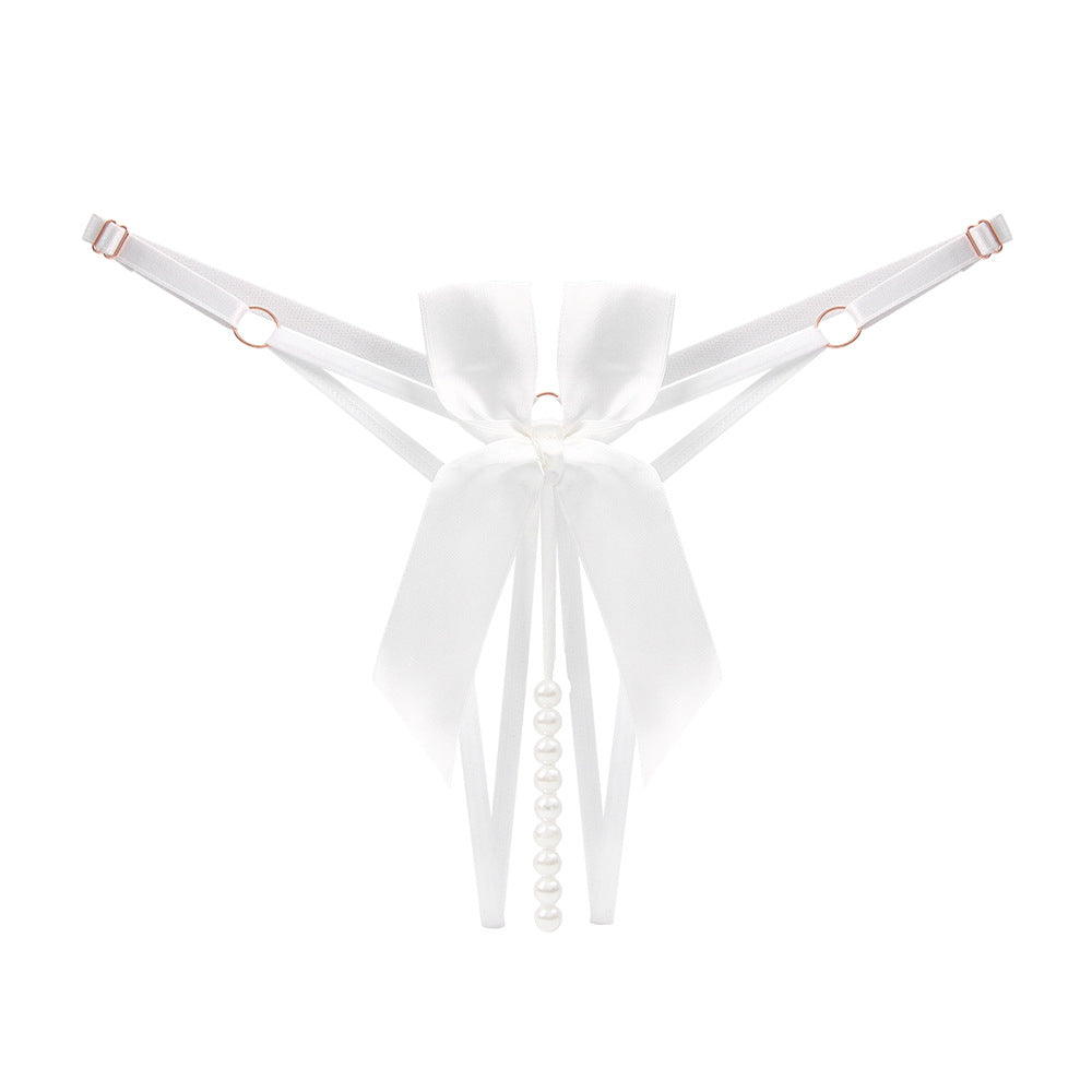 Beaded Tease Open Crotch Thong(Buy 1, get 2 free)