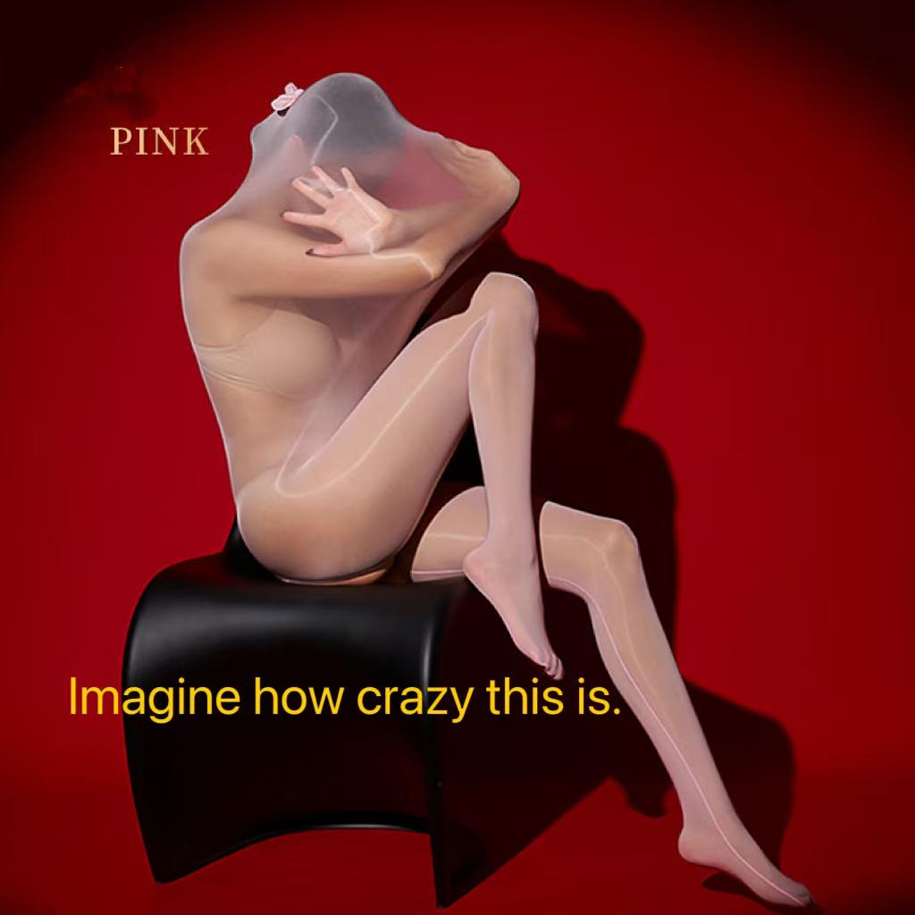 Ultra-thin shiny full-body sexy open-crotch sleeping bag socks